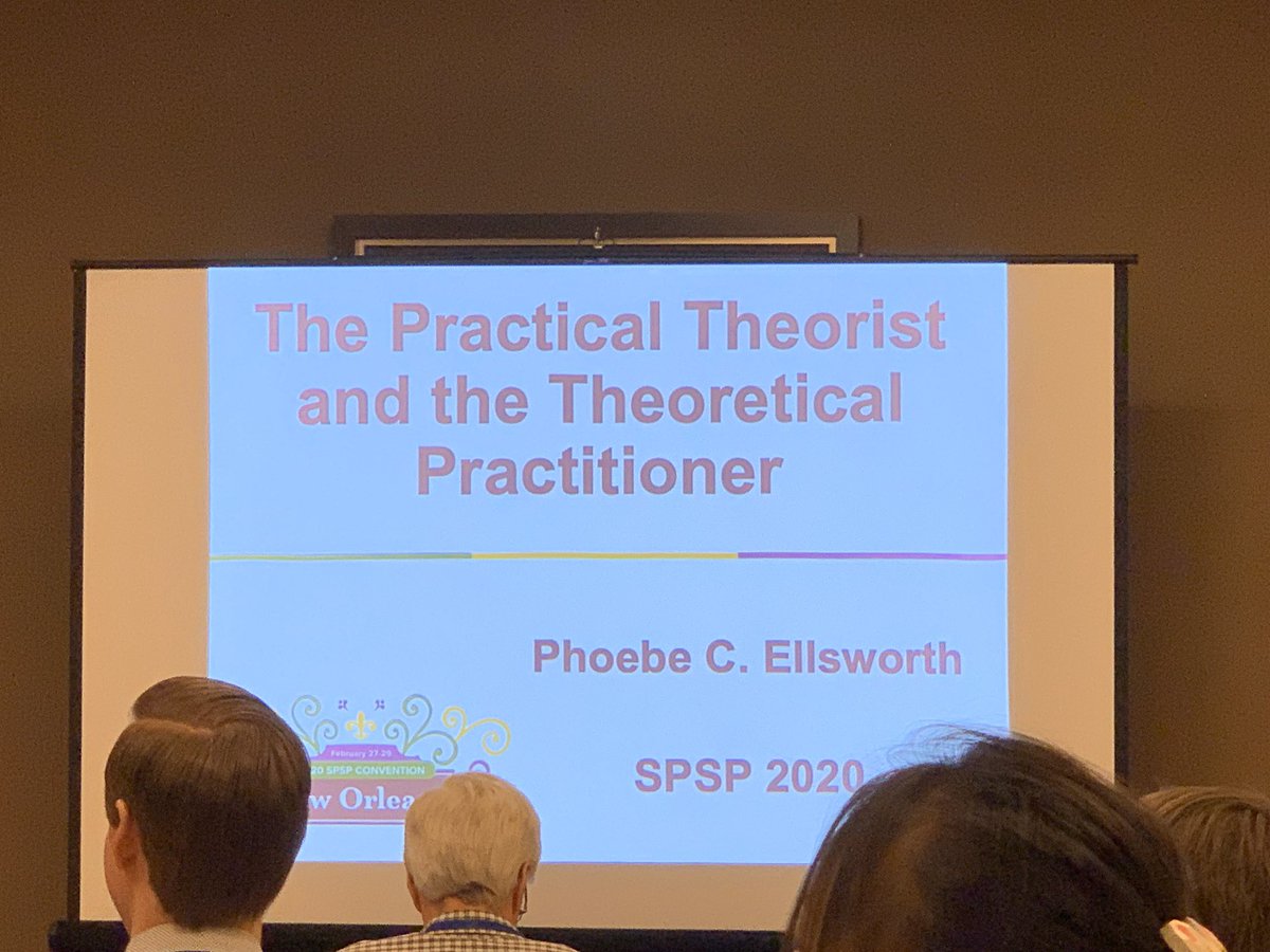 jessicasalerno5's tweet image. The inspiring Phoebe Ellsworth winning the #SPSP2020 legacy award. Discussing the challenges of doing research that is basic and applied.