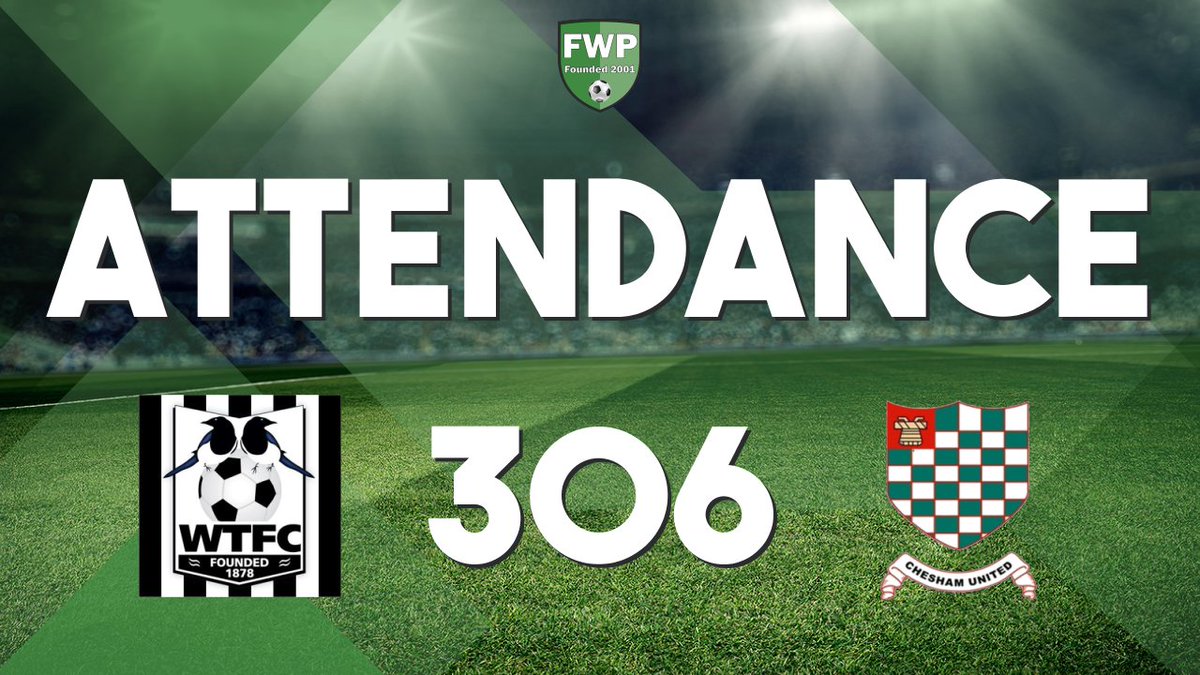 FWPCheshamUtd's tweet photo. ATTENDANCE: Wimborne Town v @FWPCheshamUtd - 306 https://t.co/8cj1ymtMwb https://t.co/ut2R4q3LVe