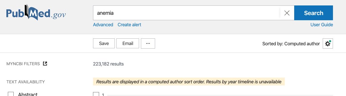 bibliovirtual's tweet photo. Estoy preparando los cursos de búsquedas en #PubMed y están haciendo cambios ahora mismo, o pruebas de más funcionalidades. Les he pillado una ordenación por "Computed author" dentro de la opción Abstract. Es una opción que está apareciendo y desapareciendo. ¿Vosotros lo veis? https://t.co/oHANGbOdMp