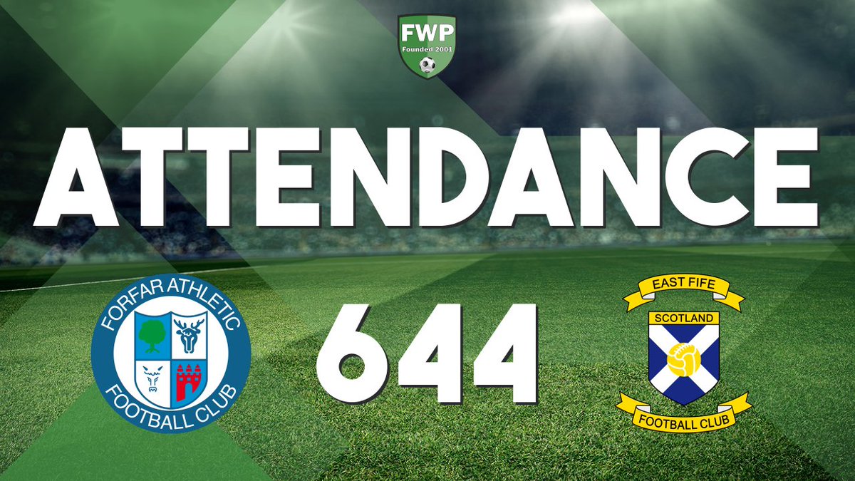 FWPForfar's tweet image. ATTENDANCE: @FWPForfar v @FWPEastFife - 644 footballwebpages.co.uk/match/2019-202…