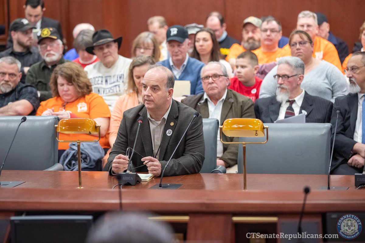 CTSenateGOP's tweet photo. This week many people spoke out AGAINST a proposed 35 % tax on ammunition in CT including Senator Dan Champagne.  

“This does nothing but punish law-abiding citizens.” https://t.co/24vvpMRm3z