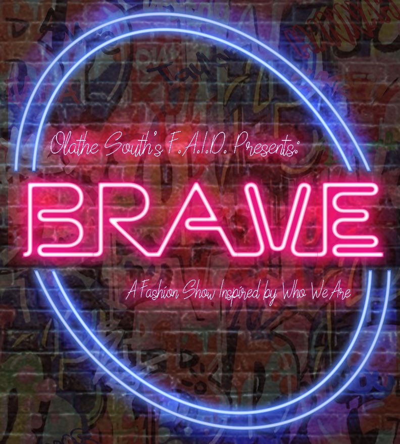 os_faid's tweet photo. Join FAID as we present to you our Fashion Show: BRAVE • A Fashion Show Inspired by Who We Are • March 12 @ 7:00pm • Olathe South Auditorium • Buy tickets in person during Falcon 50 starting 3/10 or from any FAID Student • @OlatheSouthHS https://t.co/Roq4ZxGAoK