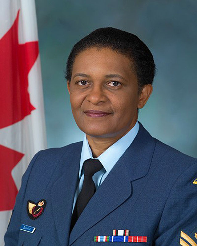 Sergeant (Retired) Joan Buchanan joined the <a href="/CanadianForces/">Canadian Armed Forces</a> in 1987. She deployed on Op PALLADIUM with the Princess Patricia’s Canadian Light Infantry in Bosnia-Herzegovina in 2000-2001. Thank you for your work in building a more inclusive CAF. #BHM2020 ➡️armee.forces.gc.ca/en/news-public…