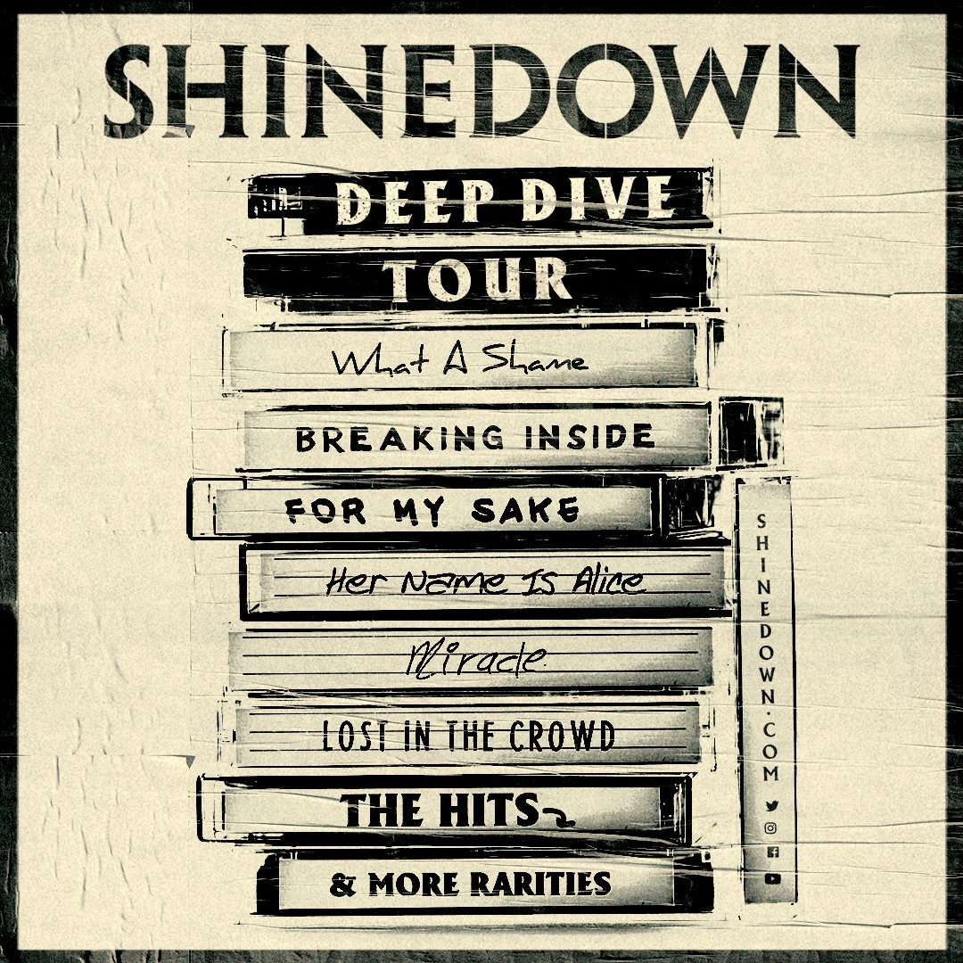 Shinedown's tweet photo. #SDDeepDiveTour is just right around the corner and we're sold out in several markets right now. Don't delay... GET UP and grab your tickets now at https://t.co/6vBCvH7bd6.
(Dallas = Low Ticket Alert) https://t.co/M8u9RVwMqF