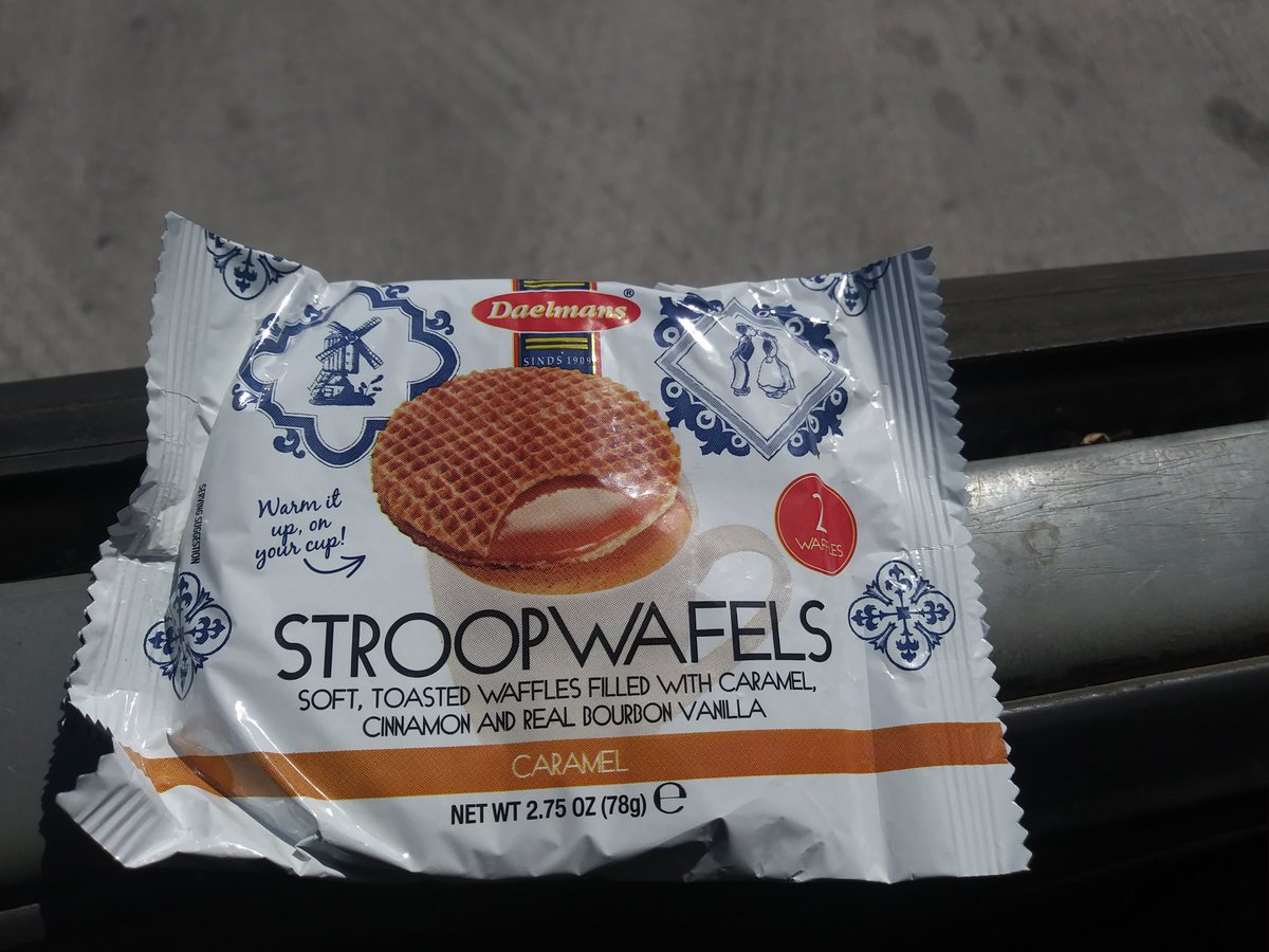 cardmiker's tweet photo. @evil Coffee &amp; Daelmans Stroopwafels! Two in a pack! WE miss EVIL! Being Good waiting for its return! https://t.co/BGWJpjbFWP