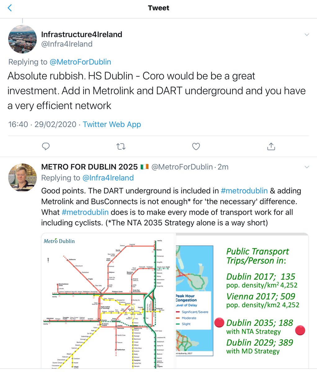MetroForDublin's tweet photo. @Infra4Ireland ... highlights/makes good points - our response see jpg below.  
Today with tens of billions of euros needed for our national depth, to fund; health, housing, education, water, transport and environment - #metrodublin is a drastic measure that we can deliver. https://t.co/OdFgSu766Z