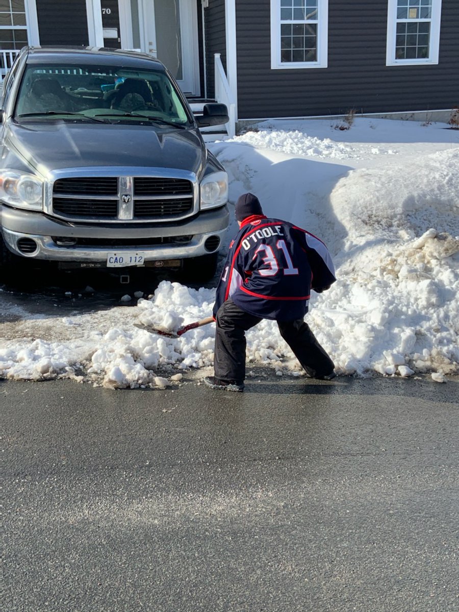 Sometimes, you need to dig in deep for your teammates. Like between the pipes, O'toole does what it takes to get to this door. #recyclingdrive