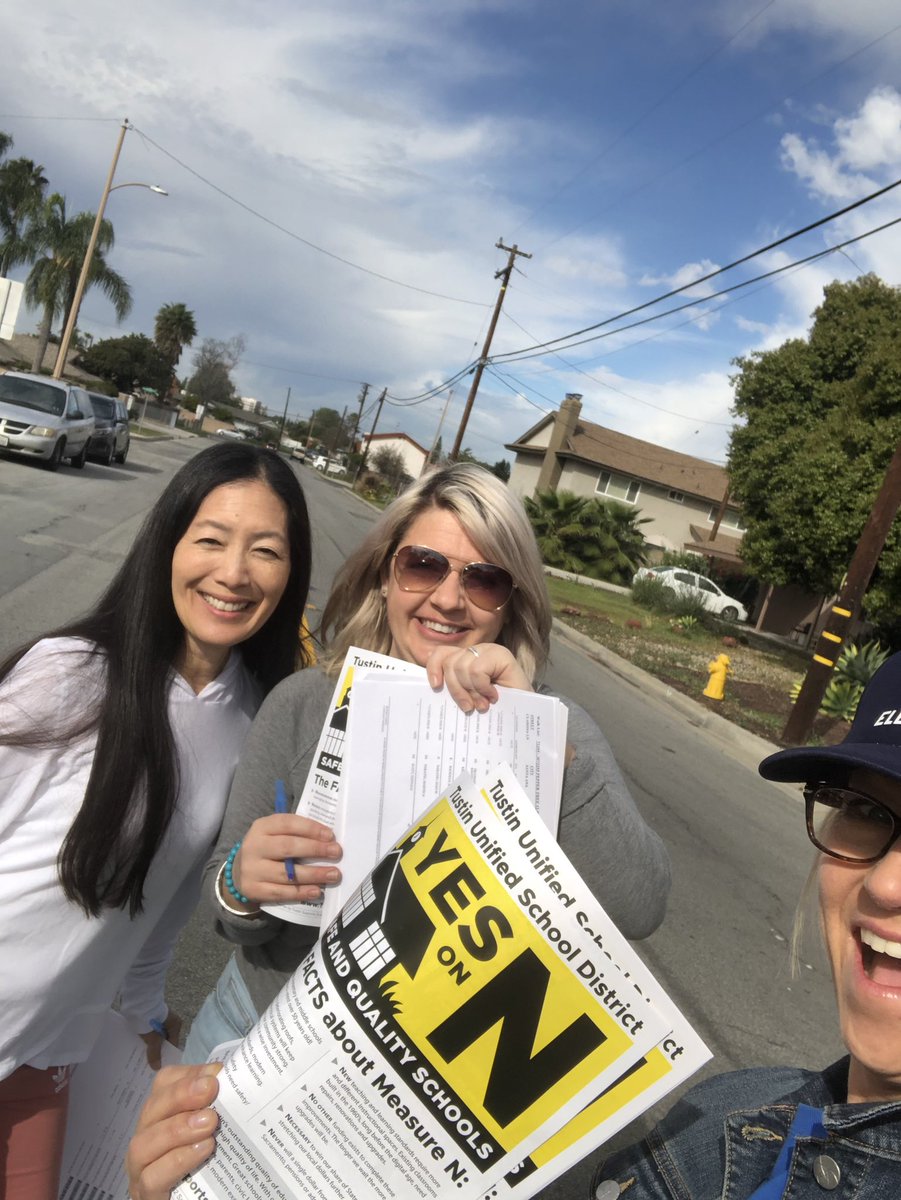 Out campaigning for YES on Measure N! Please VOTE. <a href="/TUSDschools/">Tustin Unified</a> <a href="/Arroyo_mustangs/">Arroyo Elementary School, TUSD</a> @amerheartheroes <a href="/TPSF_Tustin/">Tustin Schools Fndn.</a> <a href="/JoyUchida/">Joy Uchida</a>