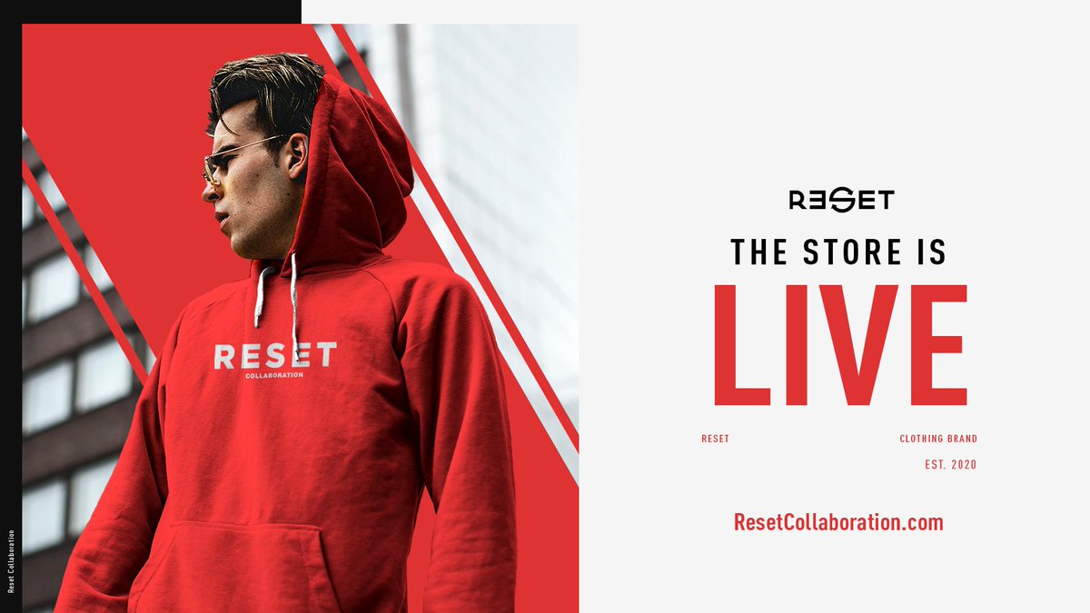 ResetCollab's tweet image. The store is now live! 
ResetCollaboration.com