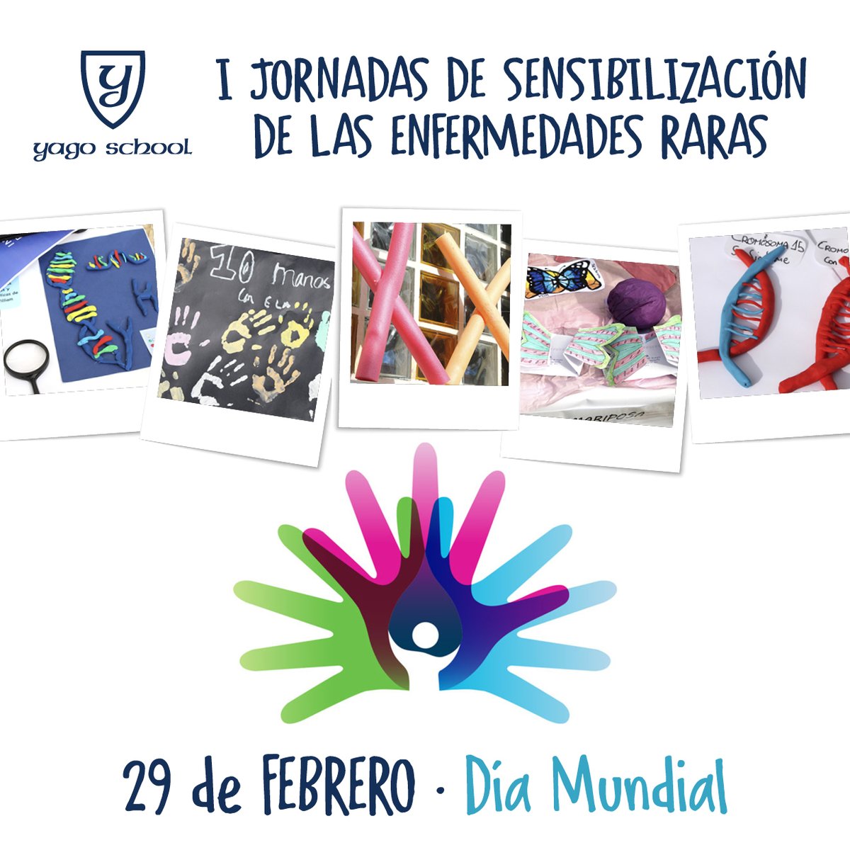 Hoy es el #DiaInternacionaldelasEnfermedadesRaras #RareDiseaseDay y en Yago School durante este mes hemos celebrado las I Jornadas de Sensibilización sobre Enfermedades Raras.
bit.ly/3ajC1Vg