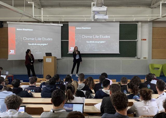 Chimie Lille Etudes (@cle_lille) on Twitter photo Notre trésorière Elsa a pris la parole devant tous les présidents de Juniors à l’occasion de ce week-end d’AGP ! 👩🏼💼
Elle a pu donner son retour d'expérience sur le suivi reçu de la part de la CNJE depuis notre passage en marque J.I. 🗝🗝
#CRPAGP2020 #WeAreJE #CNJE Notre trésorière Elsa a pris la parole devant tous les présidents de Juniors à l’occasion de ce week-end d’AGP ! 👩🏼💼
Elle a pu donner son retour d'expérience sur le suivi reçu de la part de la CNJE depuis notre passage en marque J.I. 🗝🗝
#CRPAGP2020 #WeAreJE #CNJE