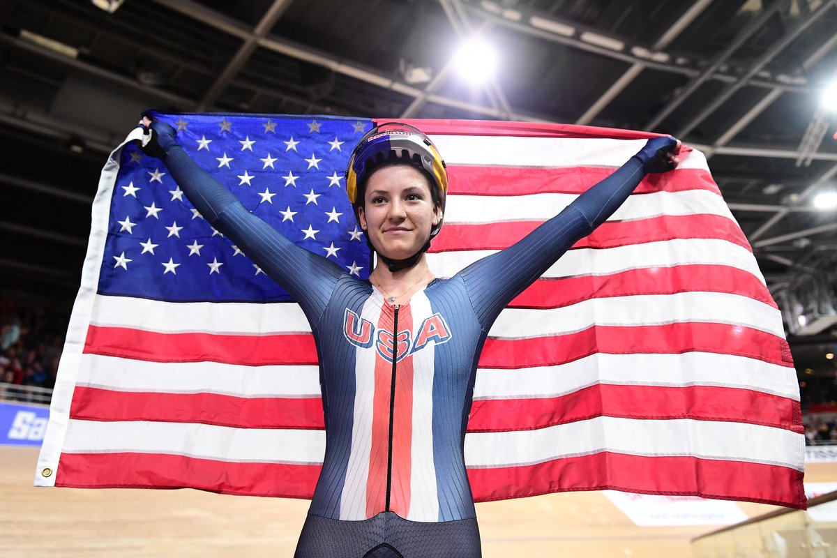 UCI_Track's tweet photo. WORLD CHAMPION ✅
WORLD RECORD ✅
@chloedygert30 🇺🇸 secures the Gold medal with an amazing 3:16.937 🕑
#Berlin2020 https://t.co/4jvHtWNmxH