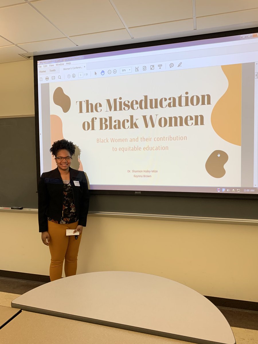 Presented with the impressive scholar ⁦<a href="/Ilaynna1/">Ilaynna Brown</a>⁩ this morning @ Wilson College. “The way to right wrongs is to turn the light of truth upon them” Ida B Wells. ⁦<a href="/EDDeptEtown/">Elizabethtown College Education Department</a>⁩ #etownengage
