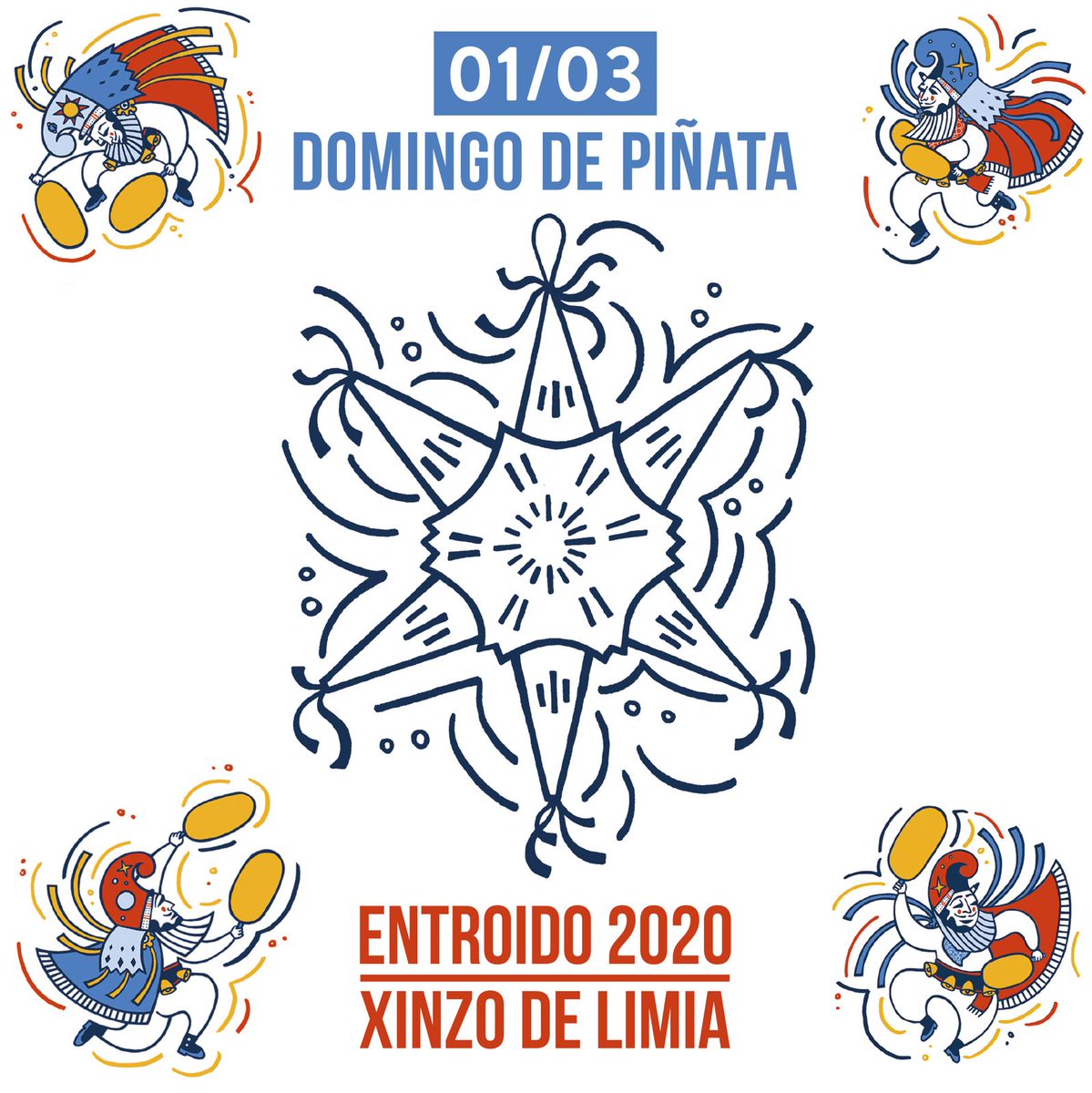 xinzoconcello's tweet photo. Desfile do Entroido: 32 grupos, 700 participantes. Se a meteoroloxía non o estraga, mañá, a partir das 12:00h, para poñerlle o remate á edición de 2020, asistiremos a un fabuloso espectáculo visual polas rúas de Xinzo. 🎉🎉🎉 #entroido2020 https://t.co/yaXcVZqkzG