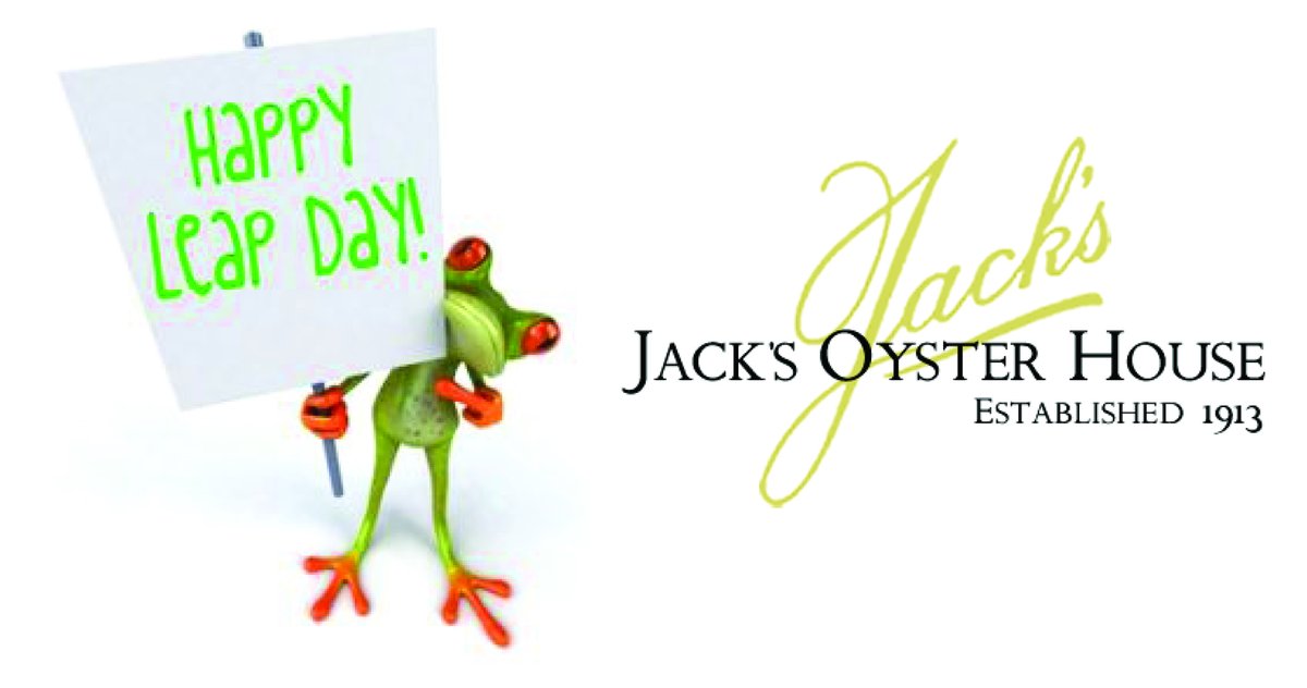 Happy Leap Day from your friends at Jack's!  How will you spend your extra day?