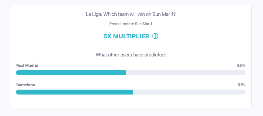 Predicto users think (by a small margin) that Barcelona will win tomorrow. What do you think?