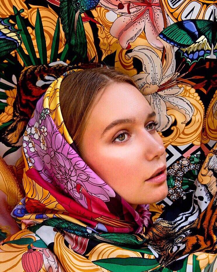 The Baroque Tiger Scarf // Dahlia Bouquet Neckerchief | emily-carter.co.uk