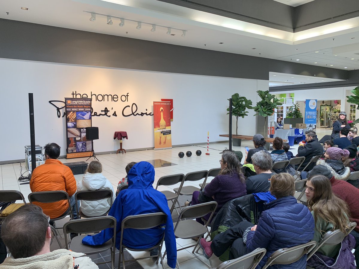 comedy_kw's tweet photo. We’re about to kick off our FREE family show here inside The Shops in @uptownwaterloo! #KWComedyKW https://t.co/J5Jj5bHuwS