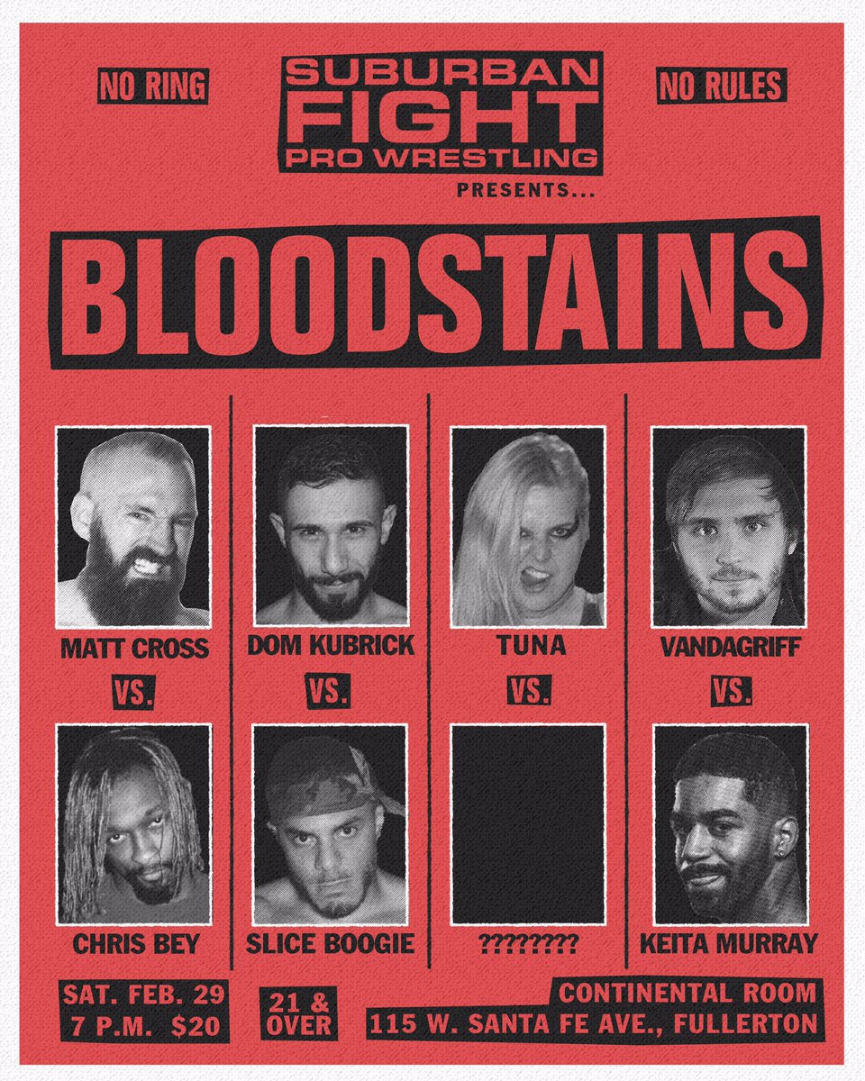 BRAIN SLAM WRESTLING (@wearebrainslam) on Twitter photo THANK YOU LA for the SOLD OUT Anniversary Show last night! Let’s keep it going, TONIGHT Suburban Fight debuts in OC at the <a href="/ContinentalRoom/">The Continental Room</a> - Doors at 630/7 bell at 8 - After last night man Don’t miss this thing! eventbrite.com/e/suburban-fig… THANK YOU LA for the SOLD OUT Anniversary Show last night! Let’s keep it going, TONIGHT Suburban Fight debuts in OC at the <a href="/ContinentalRoom/">The Continental Room</a> - Doors at 630/7 bell at 8 - After last night man Don’t miss this thing! eventbrite.com/e/suburban-fig…