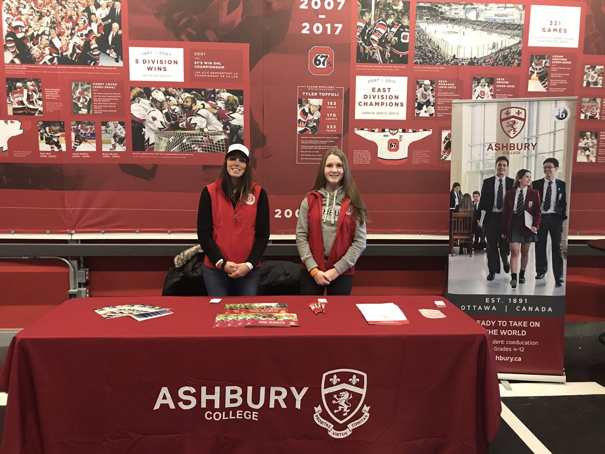 nickyhynes4's tweet photo. @ashburycollege is excited to be the #gameday sponsor for the @Ottawa67sHockey game today vs the @barriecoltsOHL . Come visit our booth in section 20. #noquit #tdplace #ottawa67s #tooniehotdogs https://t.co/1MZw7Woxaj