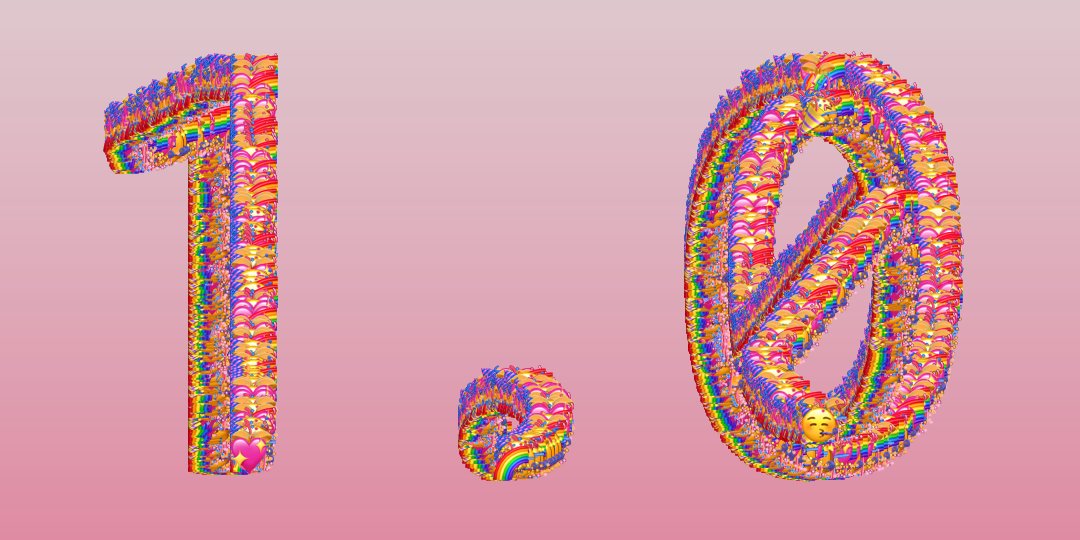 1.0 in multicolor particles