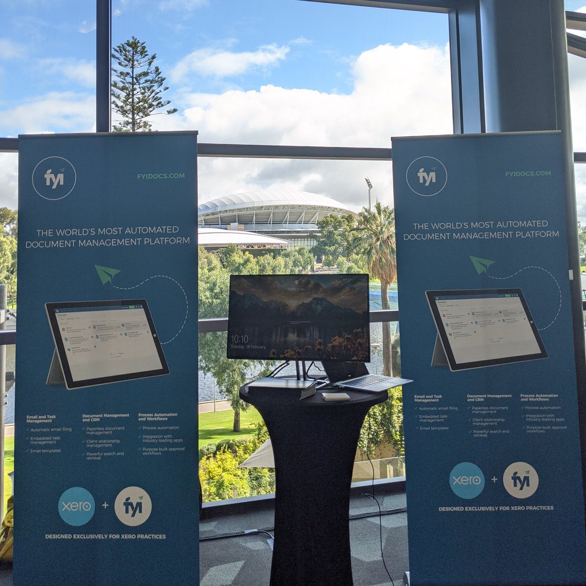 fyi_docs's tweet image. Spectacular day ☀️🏟️  overlooking the famous Adelaide Oval.

Great to be showing our product to the local practices at #XeroRoadshow 

If you want to know more about how we can save you 2 hours per user per day, just come and say hey 👋