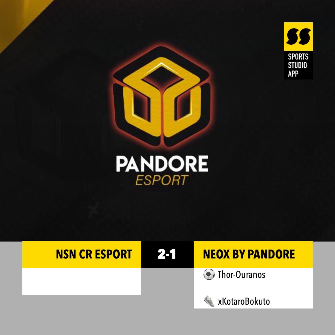 Pandore_eFoot's tweet photo. Résultats de la soirée : @eSportFA 

✈️ J27 ✔️ PCS ORCHESTRAL
✈️ J28 ✔️ @UBITEAMCP 
✈️ J29 ❌ @NSN_eSport 
✈️ J30 ❌ @SNMefoot 

Soirée mitigée dommage 😕 maintenant direction les Playdown &amp; bonne chance pour les playoffs @NSN_eSport &amp; @SNMefoot 🤝

#NeOx 🟡⚫️ https://t.co/Q5jJC7LwXI