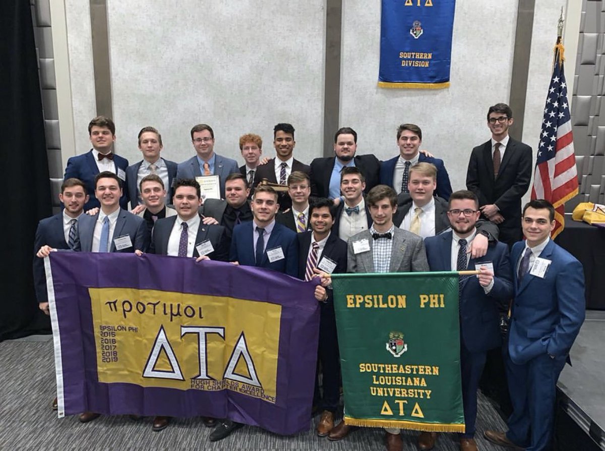 Shout out to the <a href="/sludelts/">DELTA TAU DELTA</a> for being one of the top ten chapters in the nation! Great work fellas! They’re our Student Org Spotlight of the Week! #LionUp