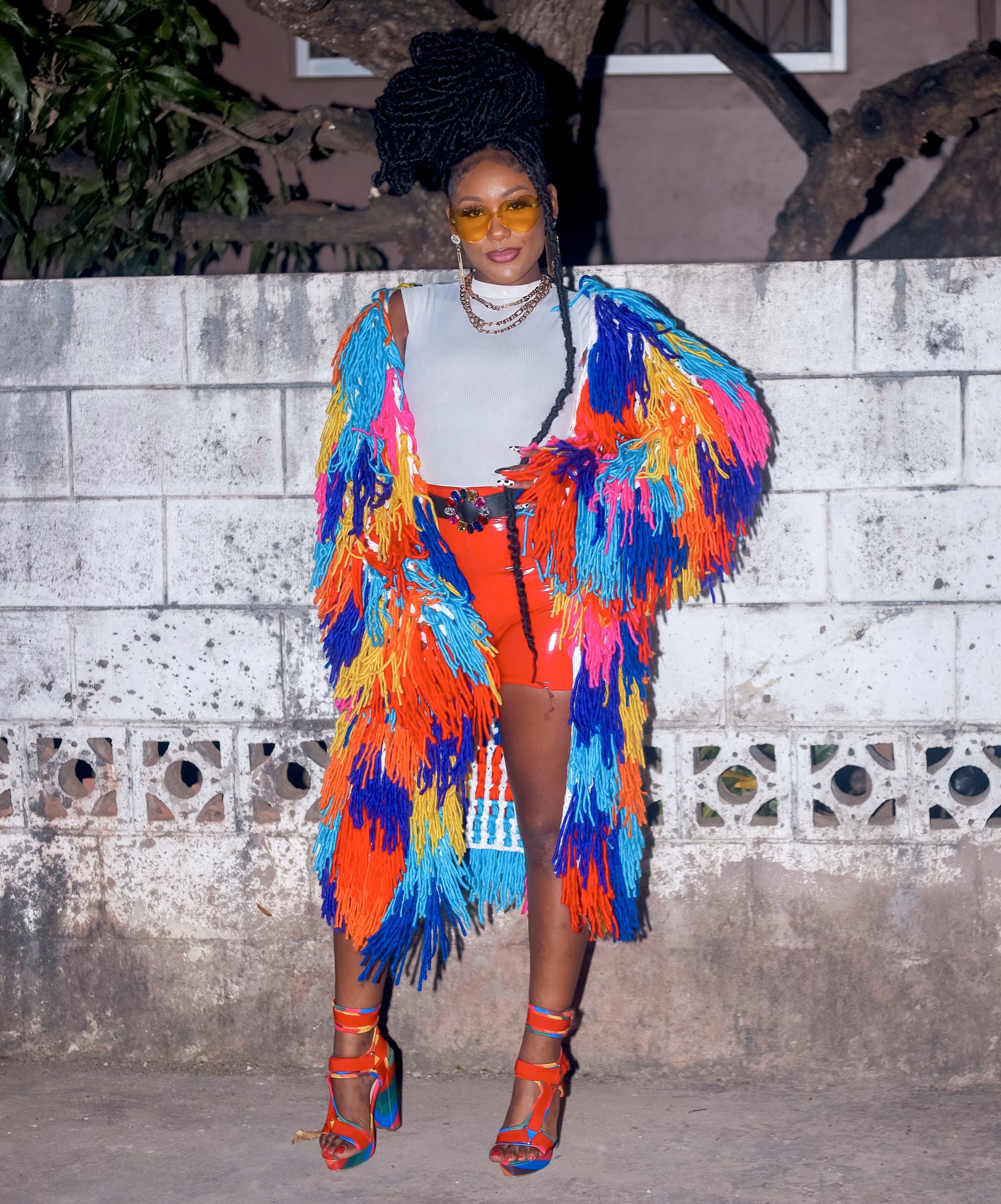 Shaggy multi coloured online cardigan
