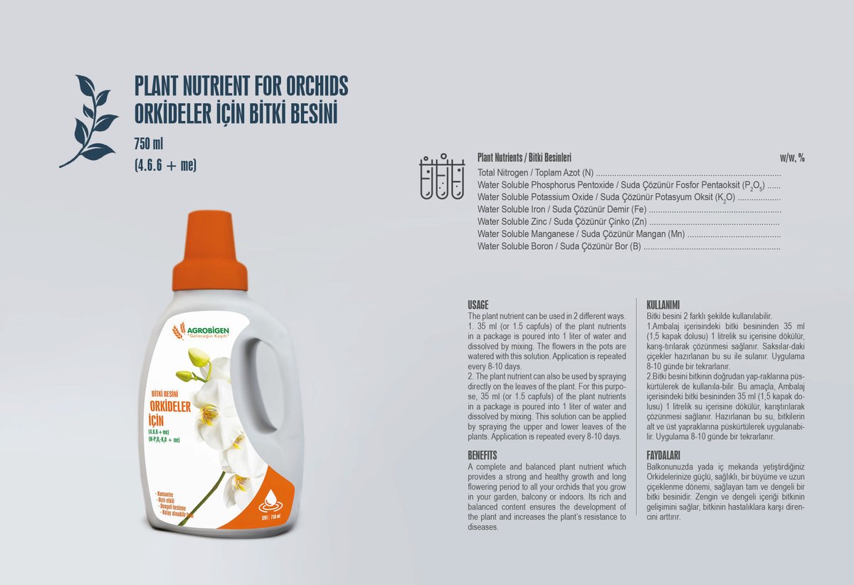 ecobigen's tweet photo. Orkideler için Sıvı Bitki Besini
750ml #bitkibesini #plantnutriet #Gübre https://t.co/hHE3wAAjxa