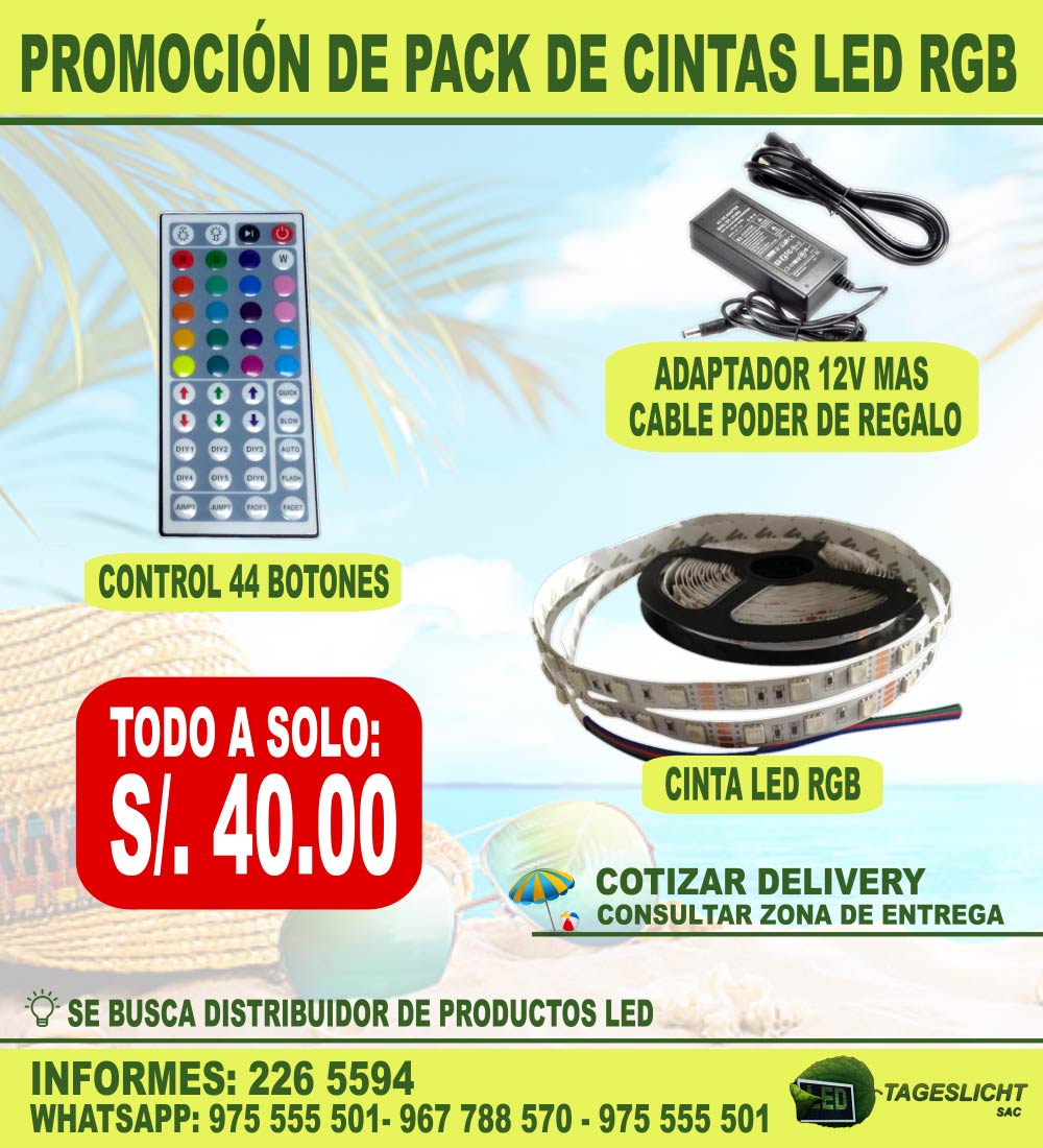 TLEDPERU's tweet photo. ⛱☺️Promoción Pack de Cinta LED ☺️⛱

Solicita tu pedido y pregunta por nuestras ofertas y promociones de nuestros productos😎

Para mayor información comunícate al:
☎️Tel. (01) 226-5594 / WhatsApp: 975 555 501 / 967 788 570 / 976 713 745 https://t.co/07bljOLMQ3