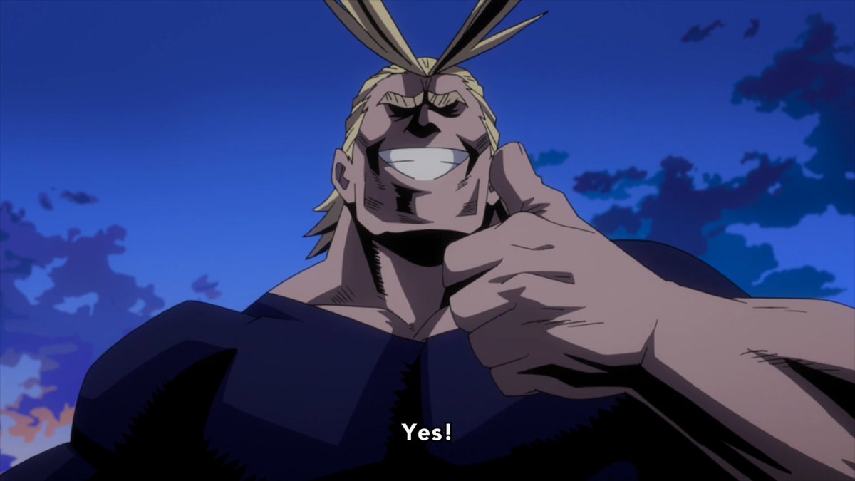 Good of Horikoshi to add an extra layer of reality by having severe consequences for inheriting All Might's power with an inadequate body. Also All Might gives the best 'Yes!' and thumbs up (don't @ me).