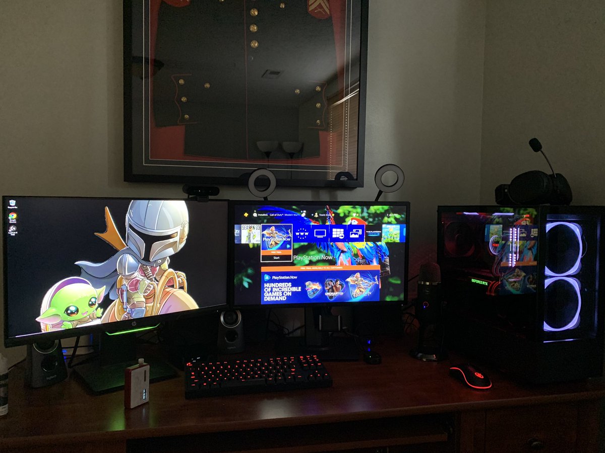 DDevoursLive's tweet photo. My setup. May not be much but im happy with it. #mixerstreamer #mixerstreamersunite #custompc #Myfirstbuild https://t.co/L56v3yY7do
