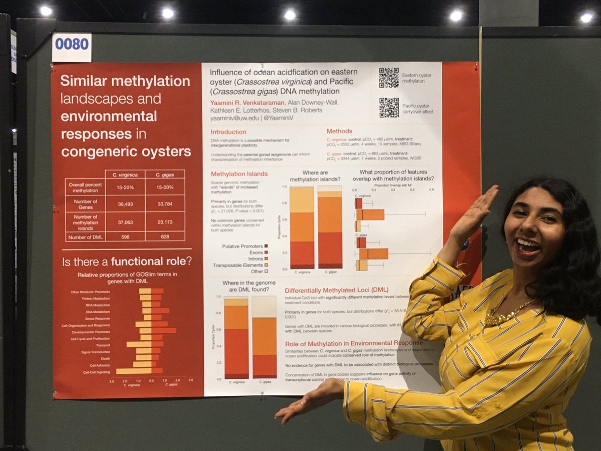 After 3 hours of flight delays I made it to #OSM20! Check out my poster today to learn about #PacificOyster and #EasternOyster #epigenetics!