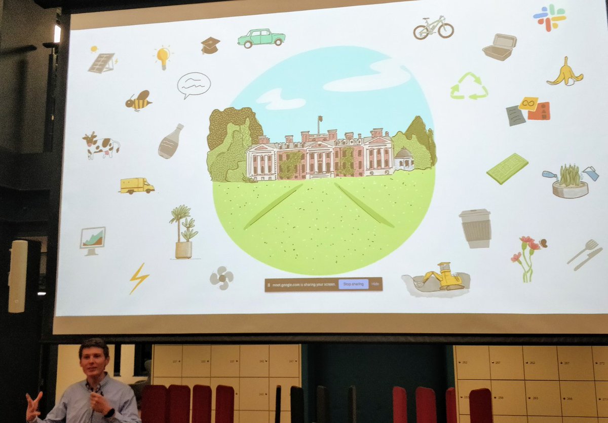 jennyhbren's tweet photo. At @climateActTech meetup on worker action. First up is Arnaud on running an office #GreenTeam. If the stunning slide illustrations are anything to go by, this is going to be great. A thread 👇

#ClimateActionTech #CATLondon https://t.co/VFAqA3802l