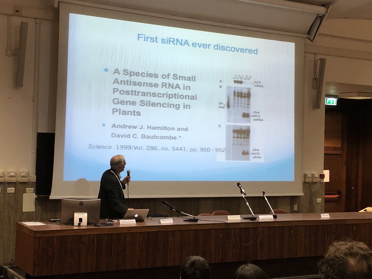 talbotlabTSL's tweet photo. Pino Macino acknowledging one of the papers that really changed fundamentally our understanding of RNAi #ECFG15 https://t.co/hsxTyHkGoQ