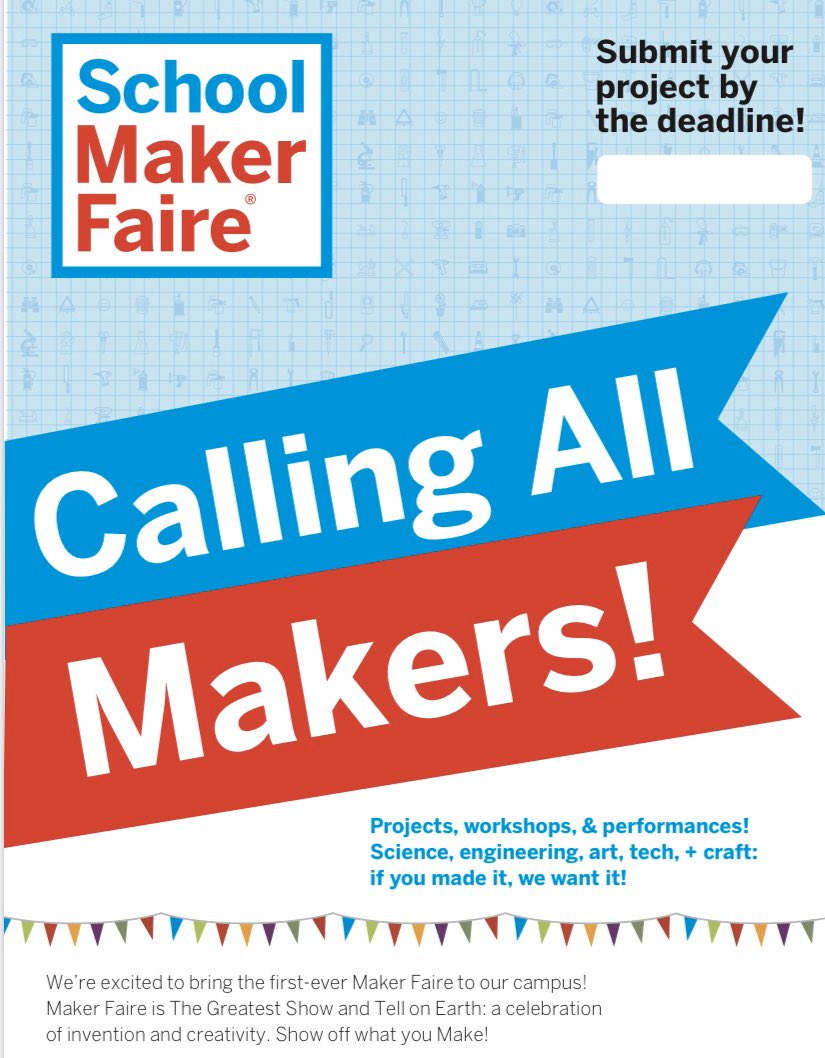 SeanTheBossXx's tweet photo. Calling all Makers! #Fresno @makerfaire @FCOE_CTE @FresnoIdeaworks @FCPL @makerbot @makeglacier point #MakerSpace #MyMakerSpace #CommunityMatters @BitwiseInd Submission deadline-3/4/20 https://t.co/NqOIohdgNZ