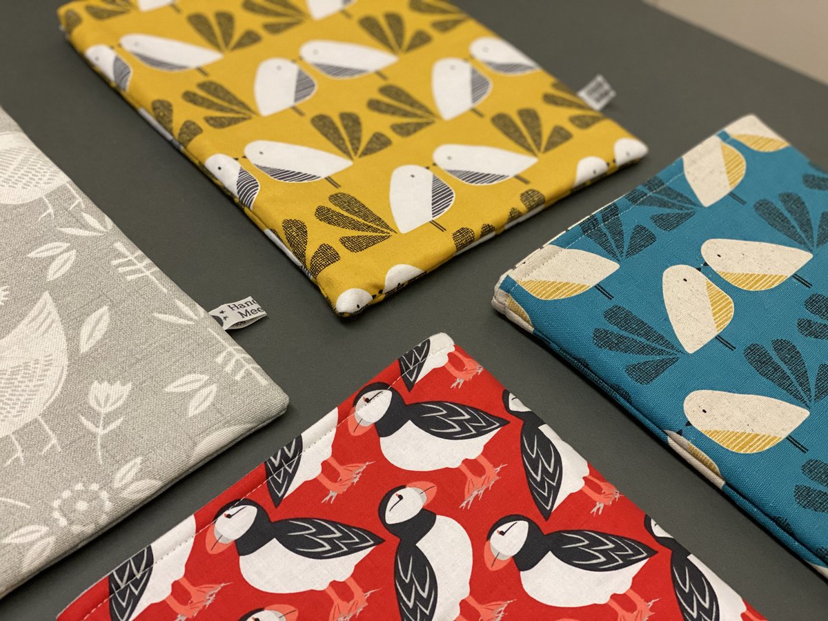 meeliemoon's tweet photo. #womeninbiz just a peep at our latest book sleeves! Pop in your favourite paperback- no more bent pages or creased covers #book sleeve #booklover #bookworm #puffin #scandibird #ochre #red #https://etsy.me/39GYMBV #etsyuk #meeliemoon #cornwall https://t.co/vDyXIFu81q