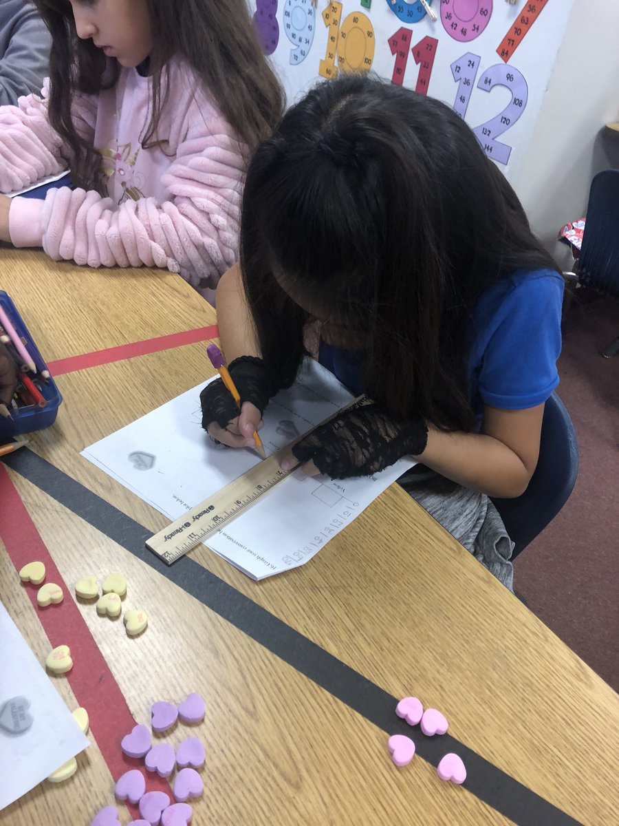 RachelSecord's tweet image. Conversational hearts math lesson for Valentine’s Day. Making fractions, graphing, and comparing numbers #valentinesday #funinthird #mathlesson #sceskids @scesbobcats