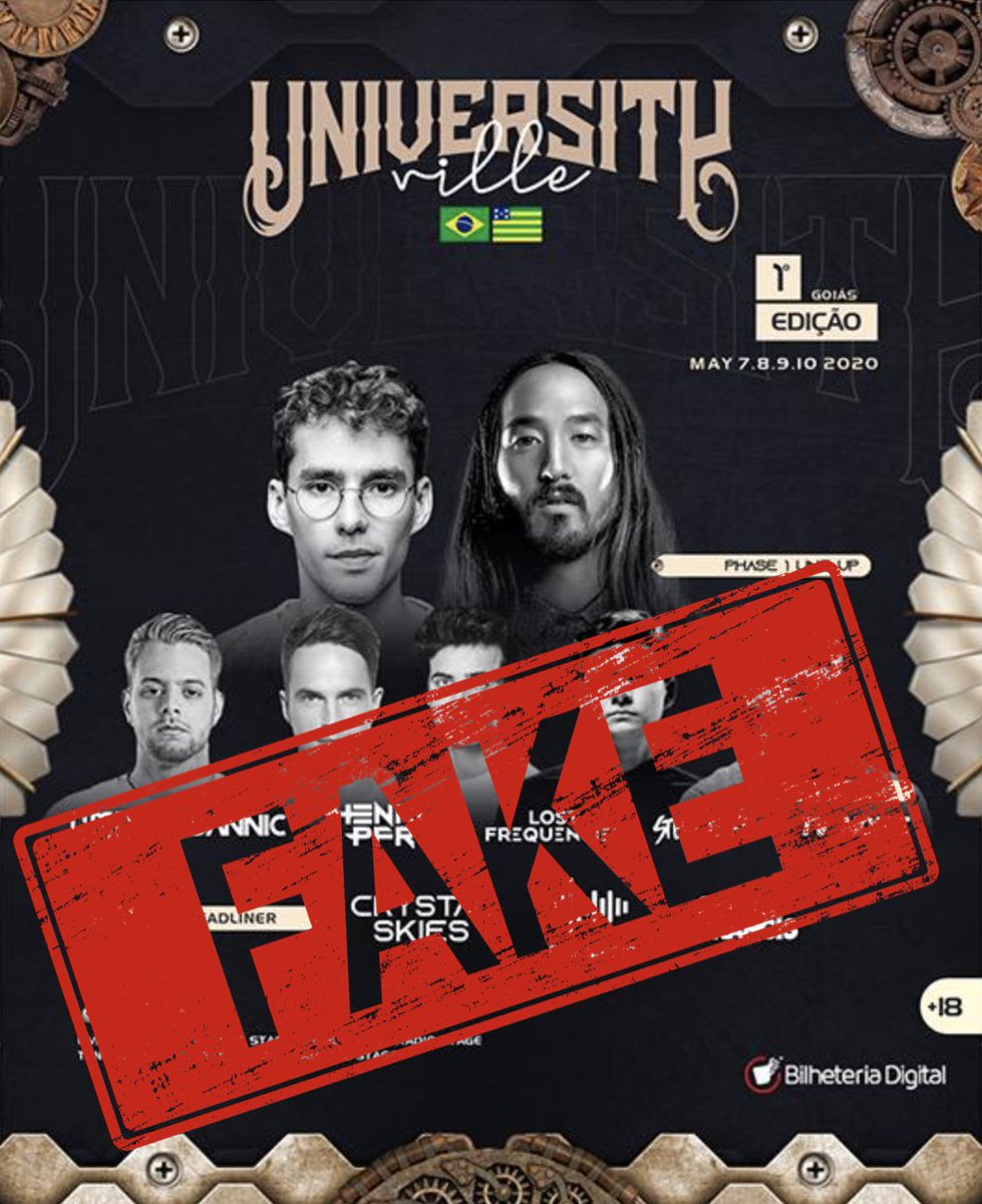 Steve Aoki To All My Brazilian Fans I Am Not Performing At This Festival And Was Never Confirmed To Play It The Promoter Is Trying To Scam Fans Don T Be