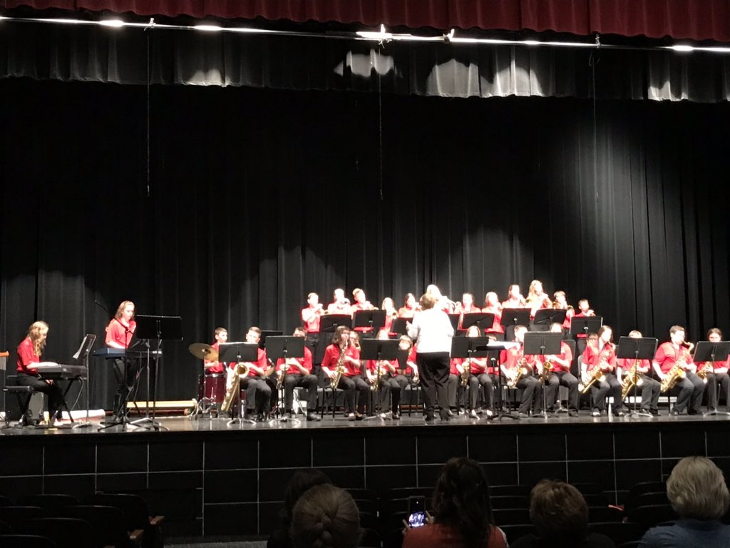 Personally I’m still working to correct my cowbell, but I thought this middle school jazz band from Aurora sounded fantastic.  Thanks Grand Island for inviting us to the competition. #aurorahuskies <a href="/katemetzger63/">Kate Metzger</a> <a href="/DanSodomka/">Dan Sodomka</a>