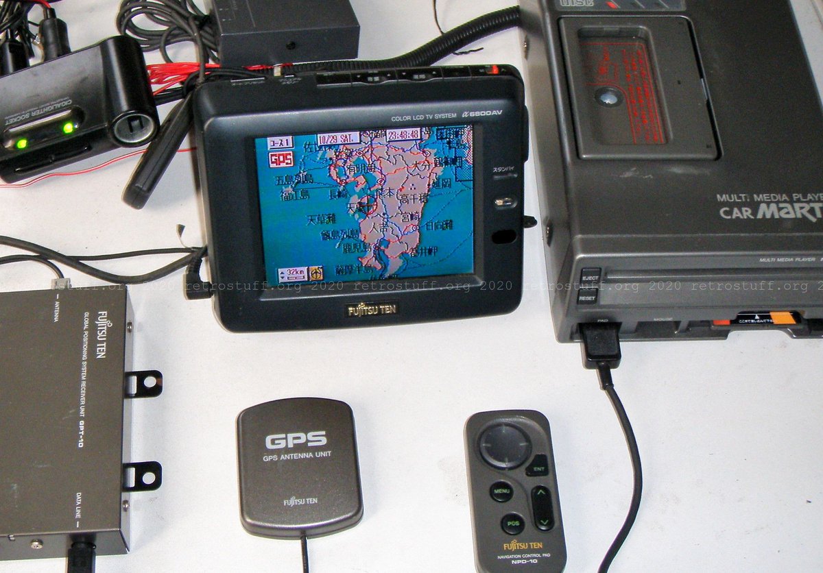 Navigating with the FM Towns Car Marty #fmtownscarmarty #fmtowns #carmarty #fmtownsmarty #fujitsuten #retrostuff
