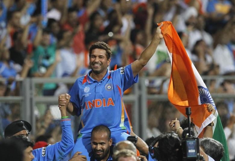 ANI's tweet photo. Sachin Tendulkar wins #Laureus20 Sporting Moment 2000-2020 award. (file pic) https://t.co/zeJgy0fAZv