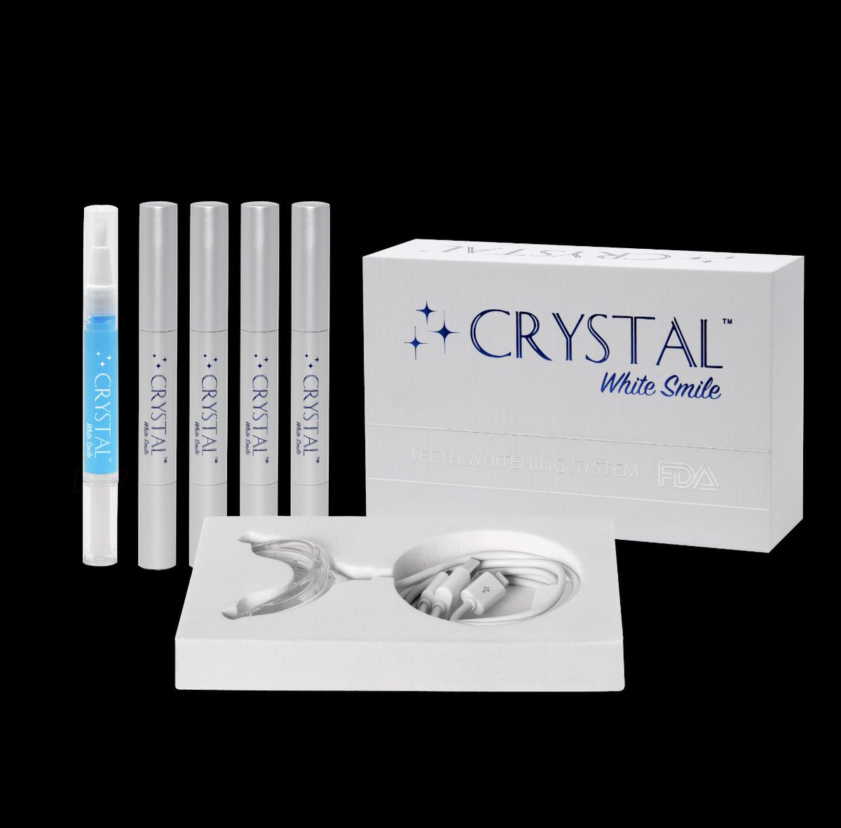 crystalsmilekit's tweet photo. Our Crystal White Smile Kit comes with a 30 day supply of teeth whitening pens and a easy to use LED mouth piece! Shop the link our BIO and use code LOVE15 to save 15% off!! https://t.co/jRnBGclOgM
