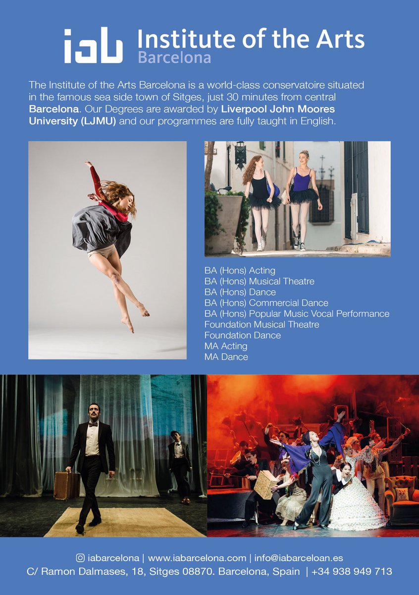 Dublin auditions just around the corner. Best place in the world to study performing arts. Sun, sea and amazing faculty ❤️😘💃 <a href="/IABarcelona/">Institute of the Arts Barcelona</a>