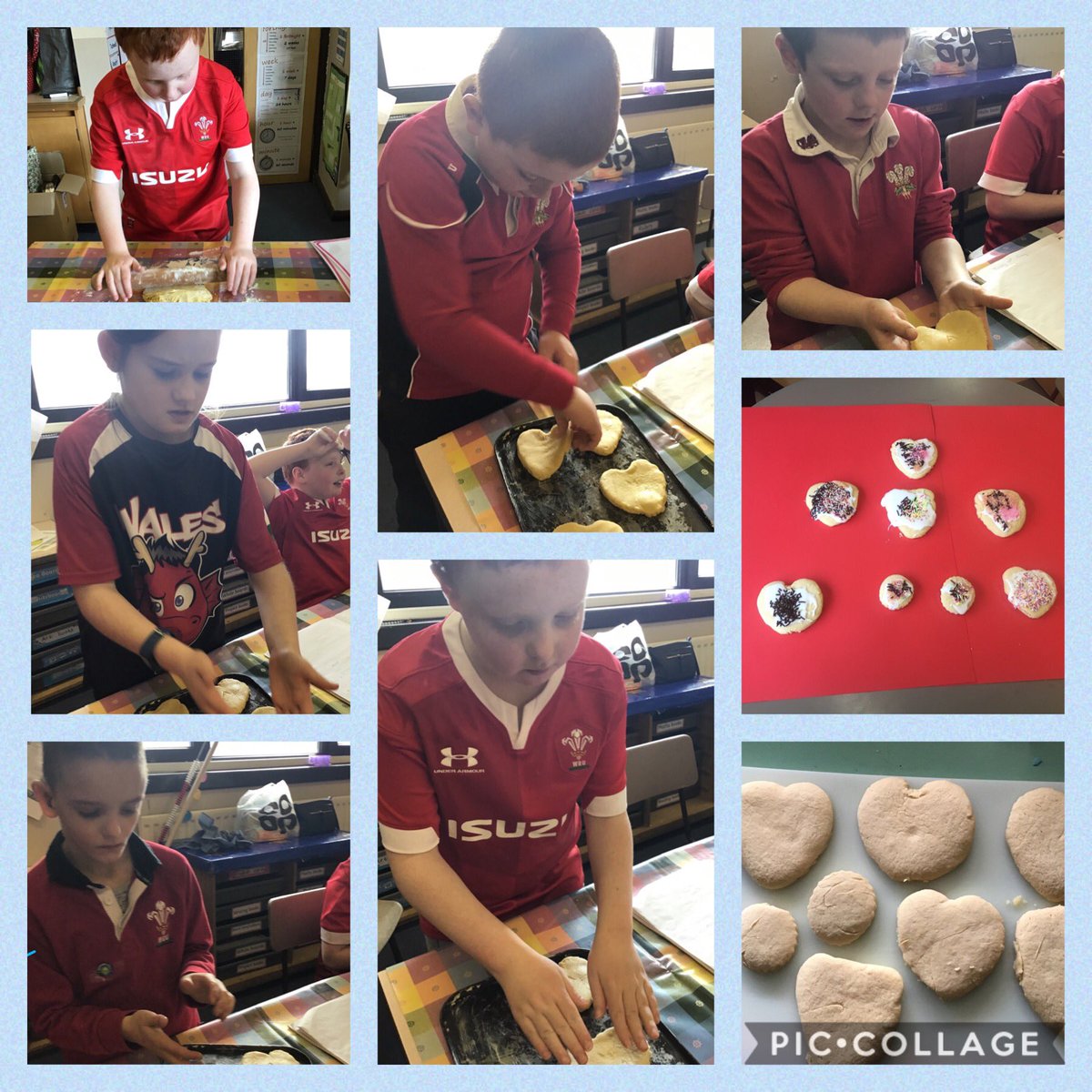 Following our instructions and weighing our ingredients to make our valentine biscuits ❤️
