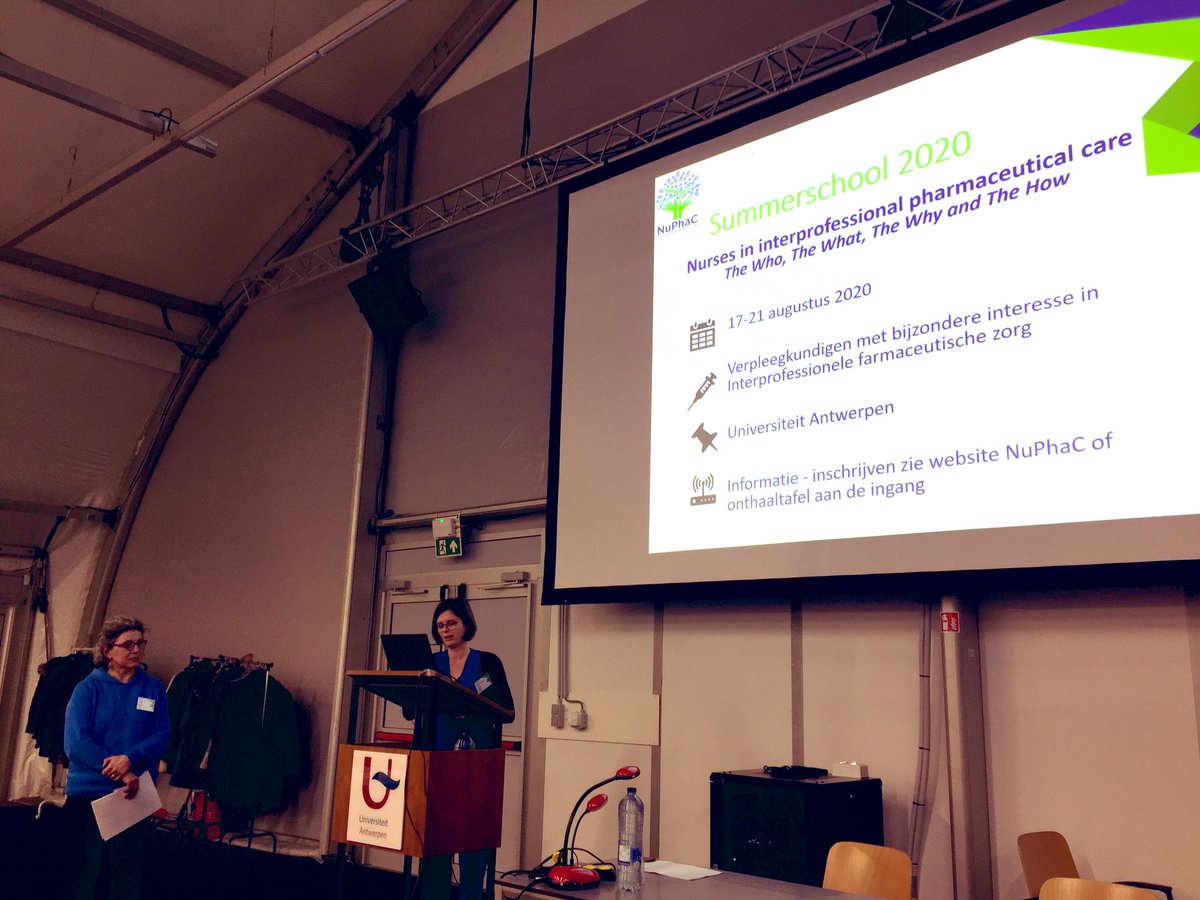 The international summerschool course: Nurses in interprofessional pharmaceutical care. 17-21 August 2020! Registration is now open!  <a href="/UAntwerpen/">UAntwerpen</a> #nuphac1 #education