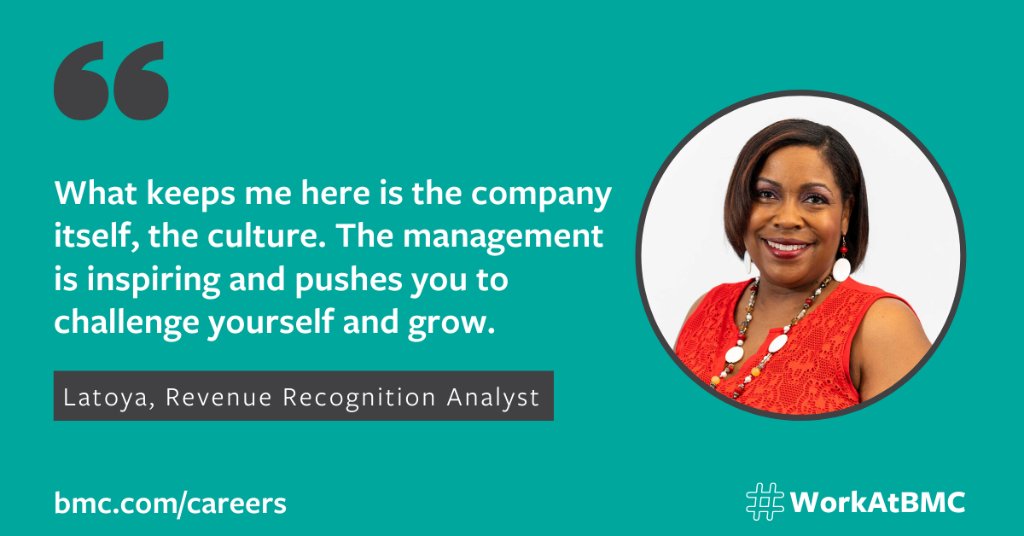 BMCSoftware's tweet photo. How does BMC help you grow? By inspiring you, challenging you, and helping you grow. Apply today! https://t.co/GqOsy2EHw7 #WorkAtBMC #CareerGrowth https://t.co/4w83LLTyZX