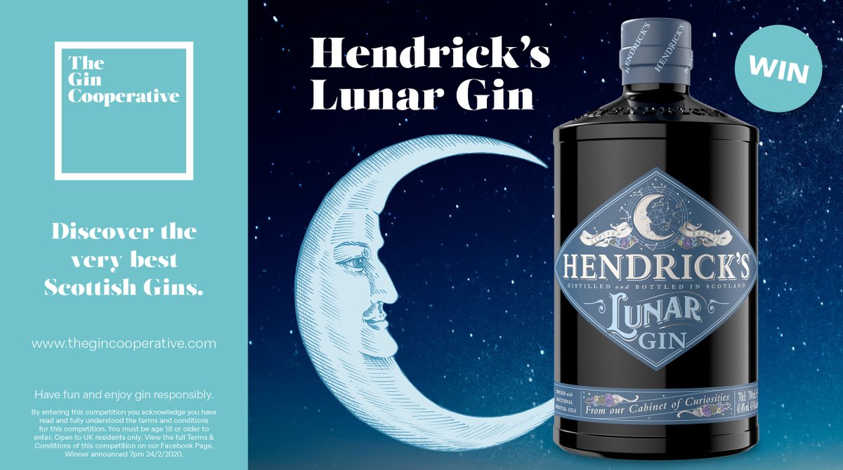 Gin_Cooperative's tweet photo. #Win the brand new &amp; exclusive Lunar #Gin @hendricksgin, an official #ScottishGin of International Scottish Gin Day. Simply

Retweet
Follow @Gin_Cooperative @IntScotGinDay

#Competition terms https://t.co/vcrLFUogwX. Winner announced 7pm 24 Feb

Learn more https://t.co/D8riKRHgXg https://t.co/7BZ8NtDPyz