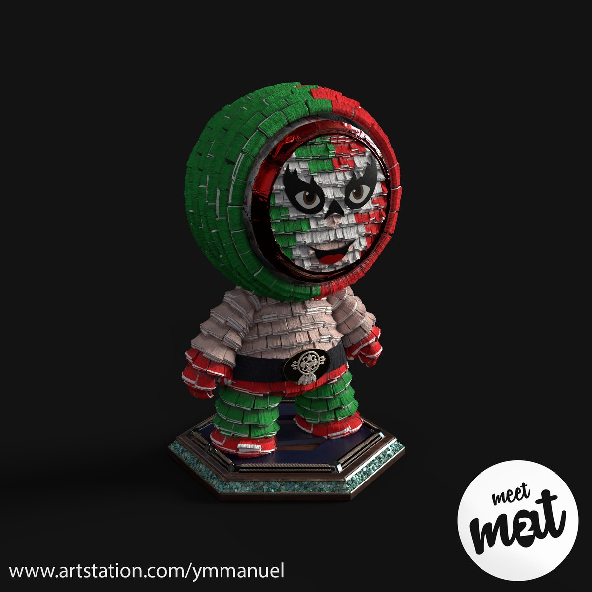 ymmanuel_who's tweet image. .@Substance3D This was an alternative idea I had for the #MeetMat2 contest , after finishing my piñata material couldn't resist doing it 😁
 #SubstancePainter #SubstanceDesigner #RTXON  #Iray 
@wacom @NVIDIACreators
 
full res imgs:
artstation.com/artwork/6alE8W